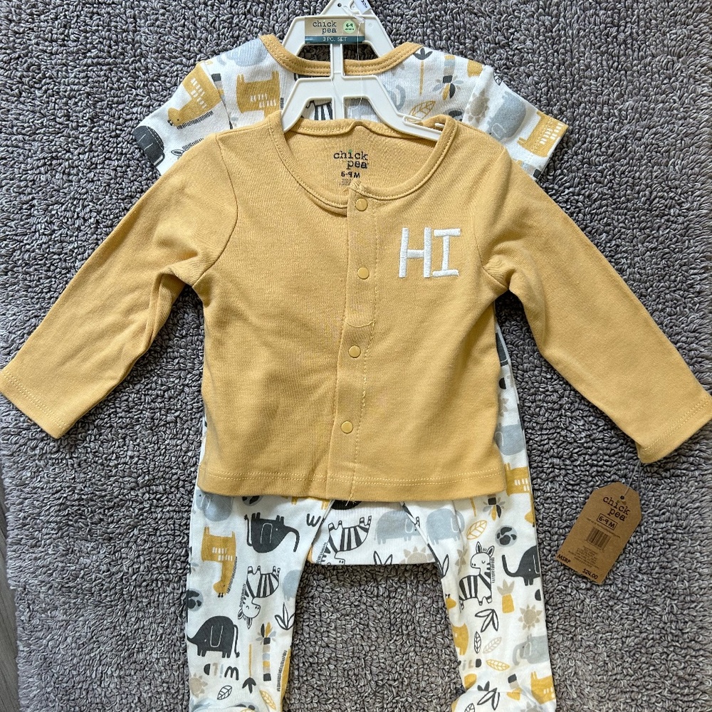 Chick Pea Baby Outfit size 6-9 months NWT